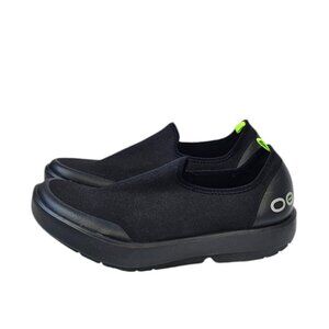OOFOS Womens Oomg Slip On Low Shoes, Black, Comfort, Stretch, Recovery, Size 7.5